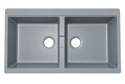 gray-double-bowl-kitchen-sink-02 سینک گرانیتی دو لگن بدون سینی دیما ZINAS