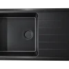 matte-black-single-bowl-kitchen-sink-right-drainer بهترین رنگ سینک گرانیتی
