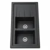 overmount-double-bowl-sink-black سینک گرانیتی روکار لبه 5 سانت مدل آلیما ZINAS