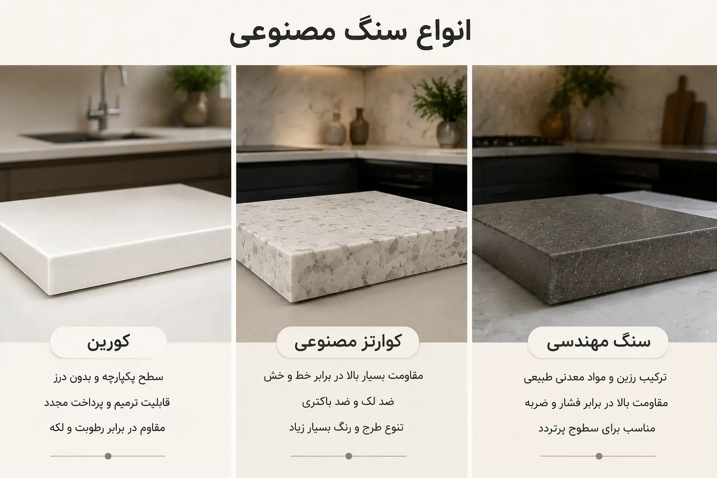 سنگ کوارتز مصنوعی سنگ مصنوعی کوارتز مهندسی شده