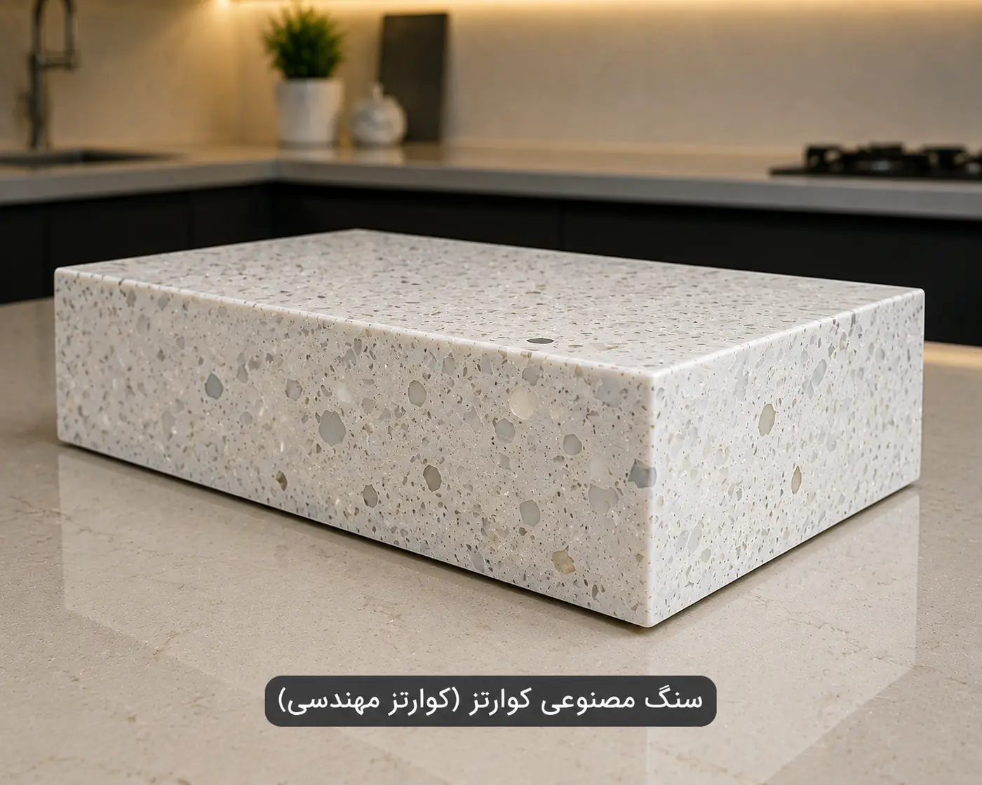 سنگ مصنوعی پایه آب سنگ مصنوعی پایه آب آسیب دیده هنگام نصب