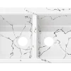 white-marble-double-bowl-kitchen-sink سینک گرانیتی دو لگن بدون سینی دیما ZINAS