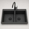 zinas-double-bowl-sink-85x50-white-chrome-product سینک گرانیتی دو لگن بدون سینی دیما ZINAS